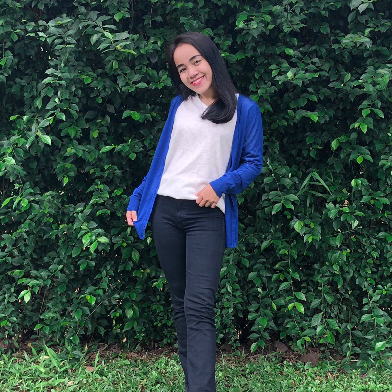 Cardi Biru - Cardigan Lengan Panjang - Outer Rajut