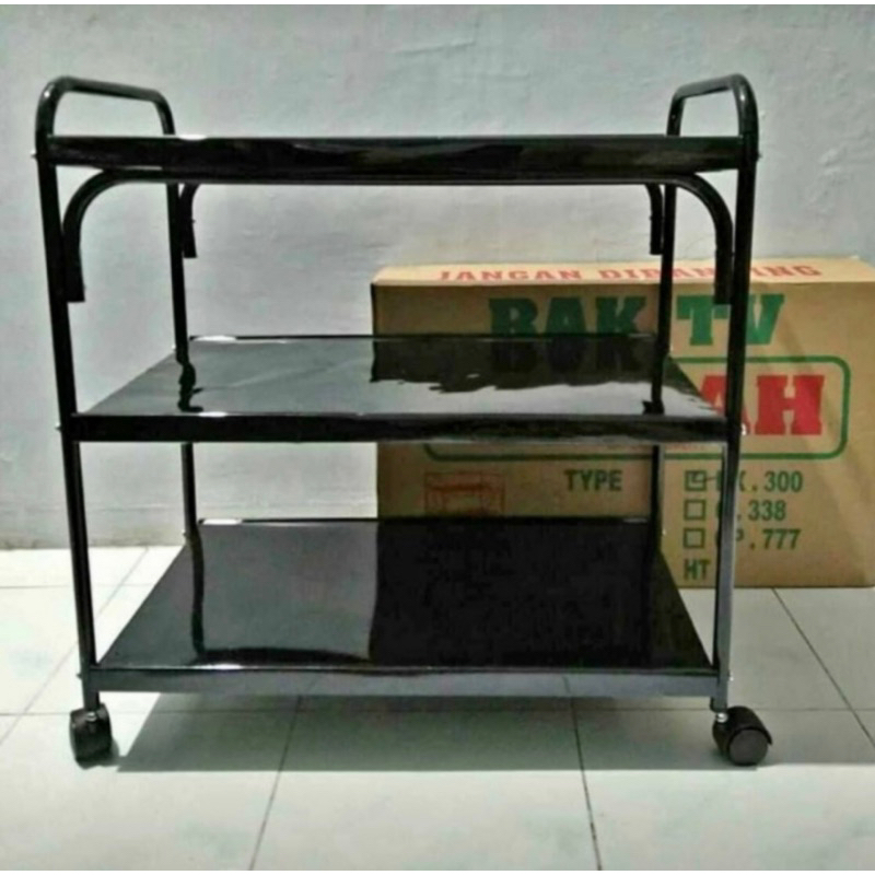 rak tv / rak galon / rak buku / rak tv besi dx300 /rak tv serbaguna/ rak serbaguna 3 susun