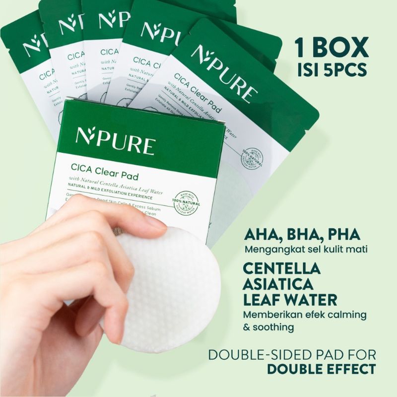 NPURE CICA CLEAR PAD SACHET(Isi 5)/NPURE CICA CLEAR PAD