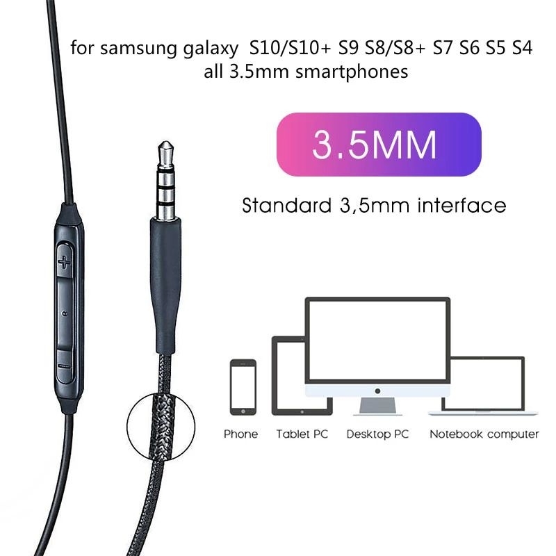 Samsung Handsfree / Headset Earphone S8 I S8+ Tuned by AKG ORIGINAL 100% - BLACK Original 100% SAMSUNG AKG by HARMAN