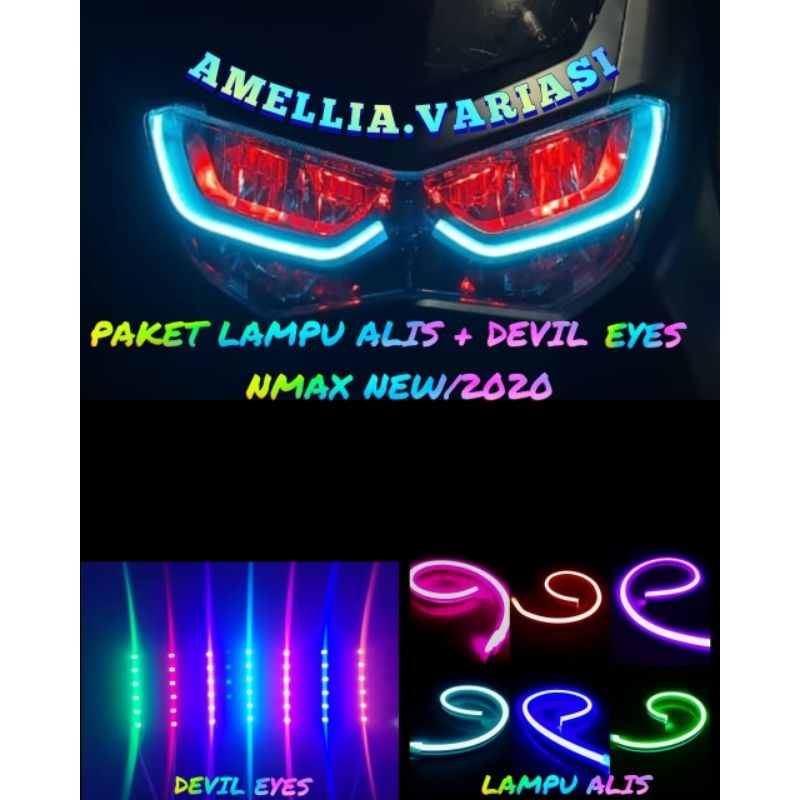 [ PAKETAN ] LAMPU ALIS LED NMAX NEW DRL FLEKSIBEL TIDAK BERBINTIK