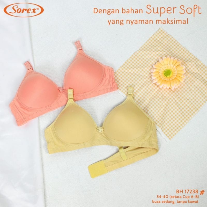 Bh Bra Busa Sorex wanita Perumpuan Remaja Dewasa Ukuran size 34 36 38 40 Tanpa kawat dan Busa Murah BH17238