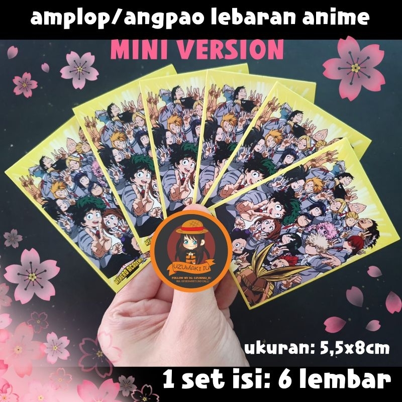 

mini amplop/ angpao lebaran anime boku no hero academia (my hero academia)