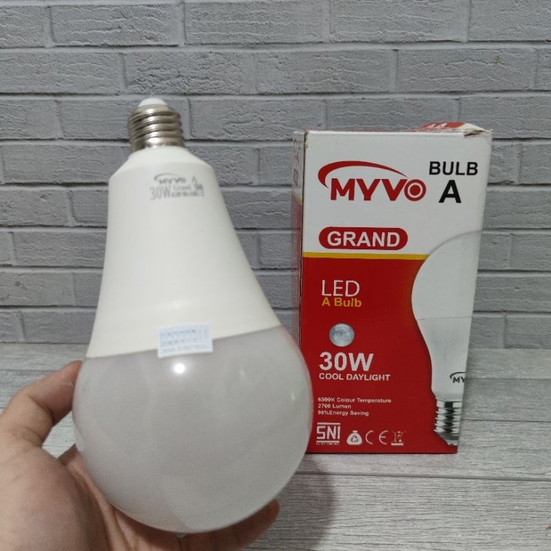 MYVO GRAND LAMPU LED A BULB 30W 30 WATT BOHLAM GARANSI 2 TAHUN