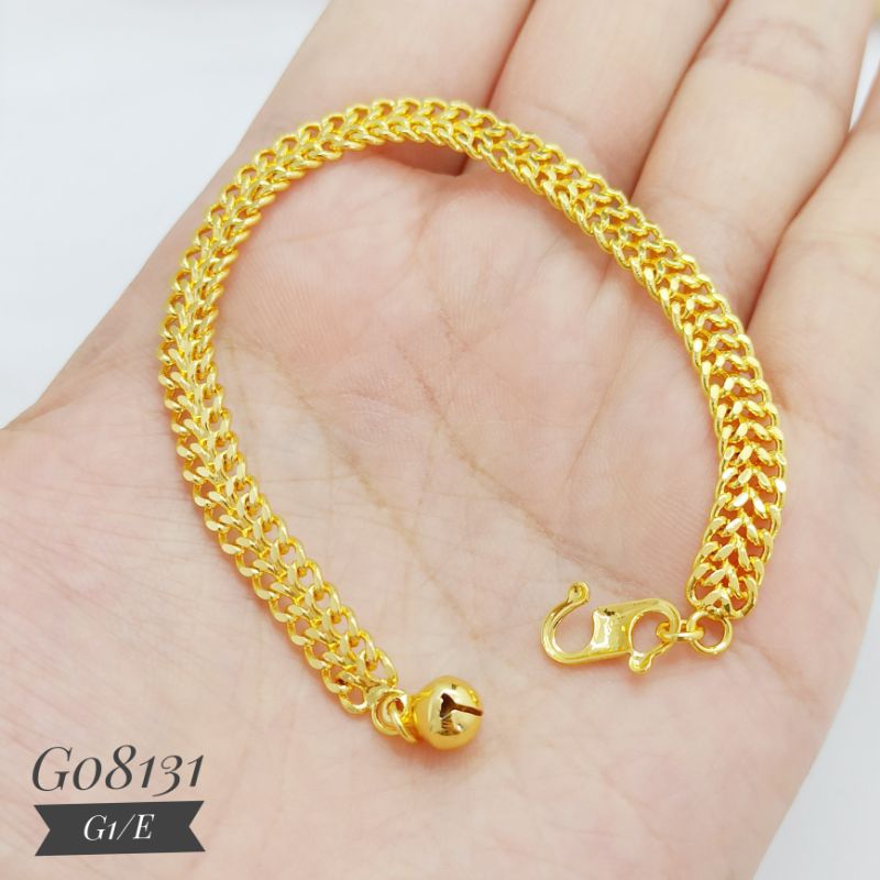 Gelang Fashion xuping Rhodium Rantai tikar 7m warna 24k G08131