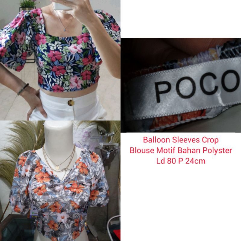 Eunseo Top Blouse Sabrina Chiffon Sifon Floral Wanita