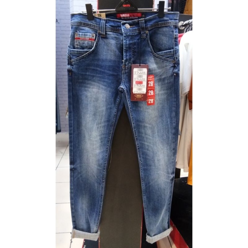 Gabrielle jeans original mens BBRE058V112228 celana jeans panjang pria skinny man with 5 pocket