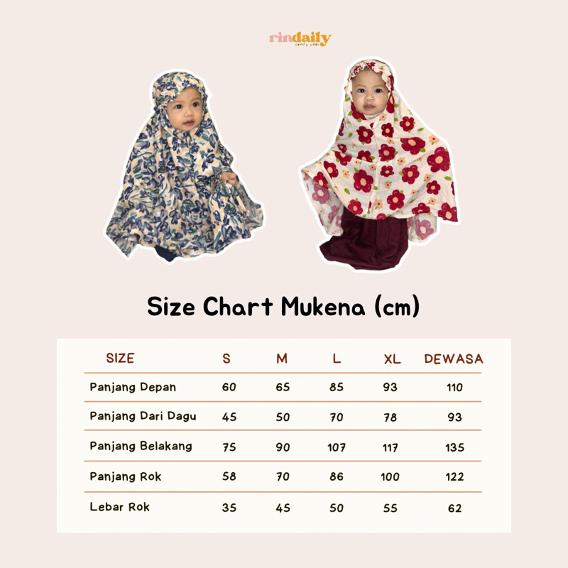 Mukena Anak dan Dewasa, Mukena Traveling, Mukena Rayon, Daily Prayer Set