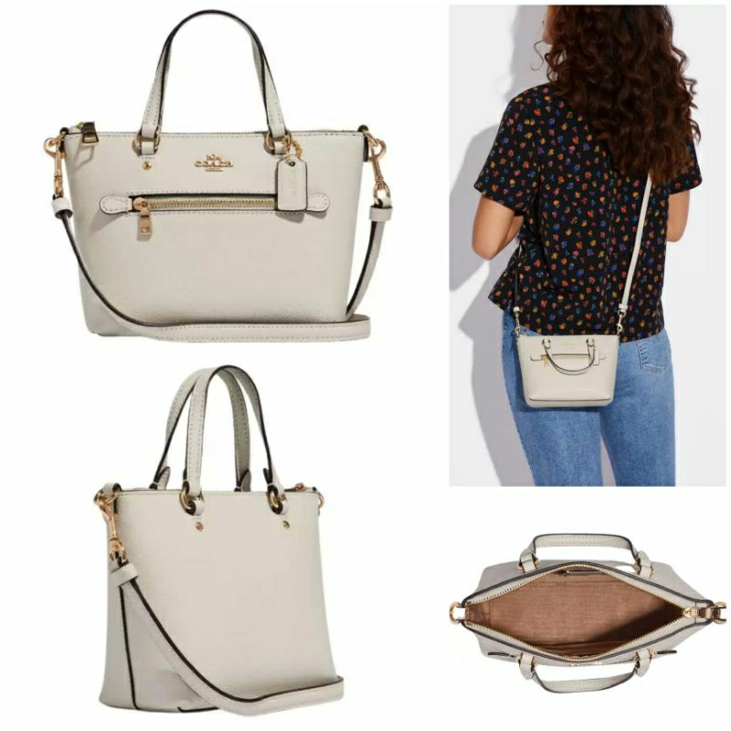 Tas Coach Gallery Xgrain Mini Chalk Crossbody Selempang wanita