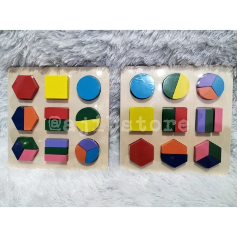 BERINGIN TOYS MAINAN EDUKASI 3D MONTESORRI GEOMETRIC/MAINAN ANAK ANAK / PUZZLE KAYU