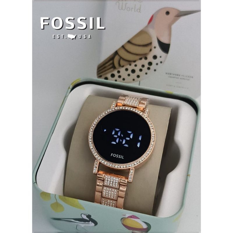 (Cod)Jam Tangan Wanita Fs Touch Scren Mata&quot; Belian Led/Digital Strap Rantai/Stell(Dikirim Jakarta)