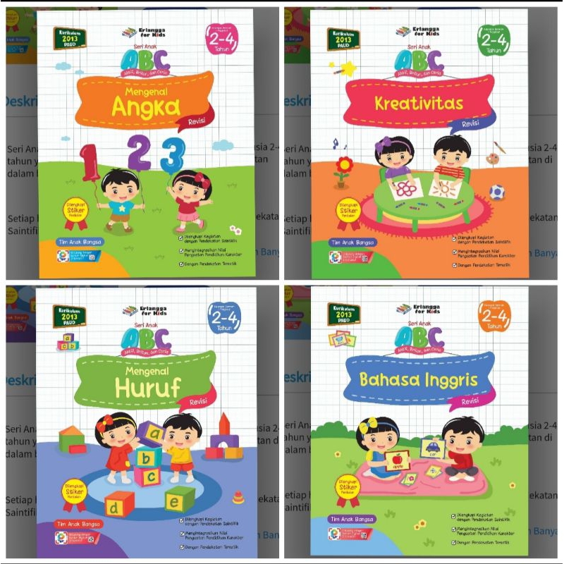 Buku Seri Aktif ABC Erlangga for Kids