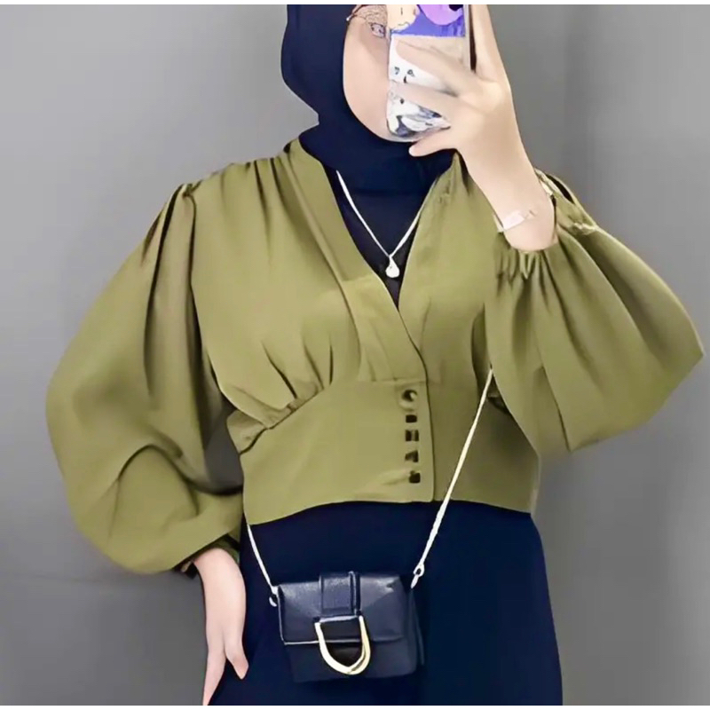 BIANCA SEMI OUTER  blouse maurin kringkel