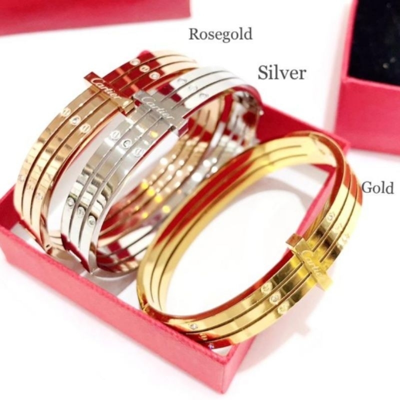 Gelang Titanium asli Premium Quality Anti karat anti alergi Stainless steel ori Gt101