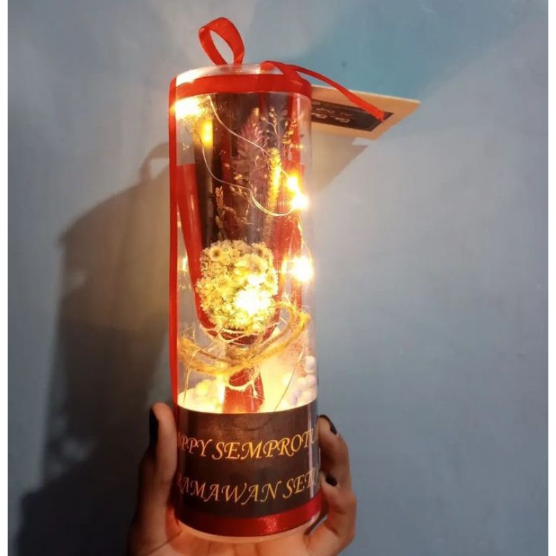 BUKET TABUNG MIKA | BUNGA MINI KERING | BUKET WISUDA