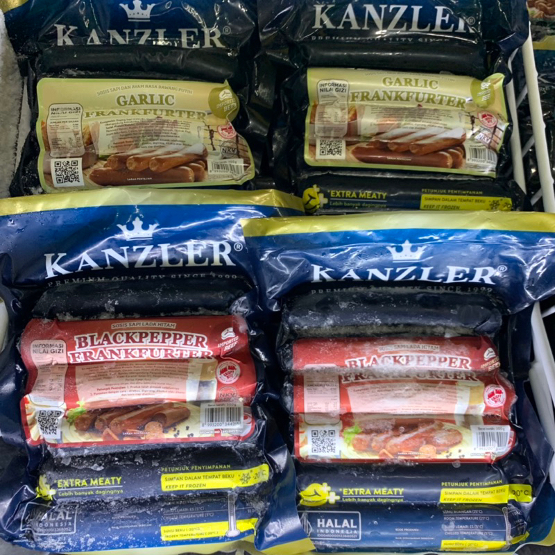 

Sosis Kanzler 300gr [Blackpepper frankfurter & Garlic frankfurter)