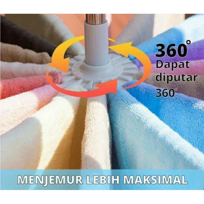 Jemuran Baju Handuk Pakaian Anak Bayi Stainless Lipat Premium