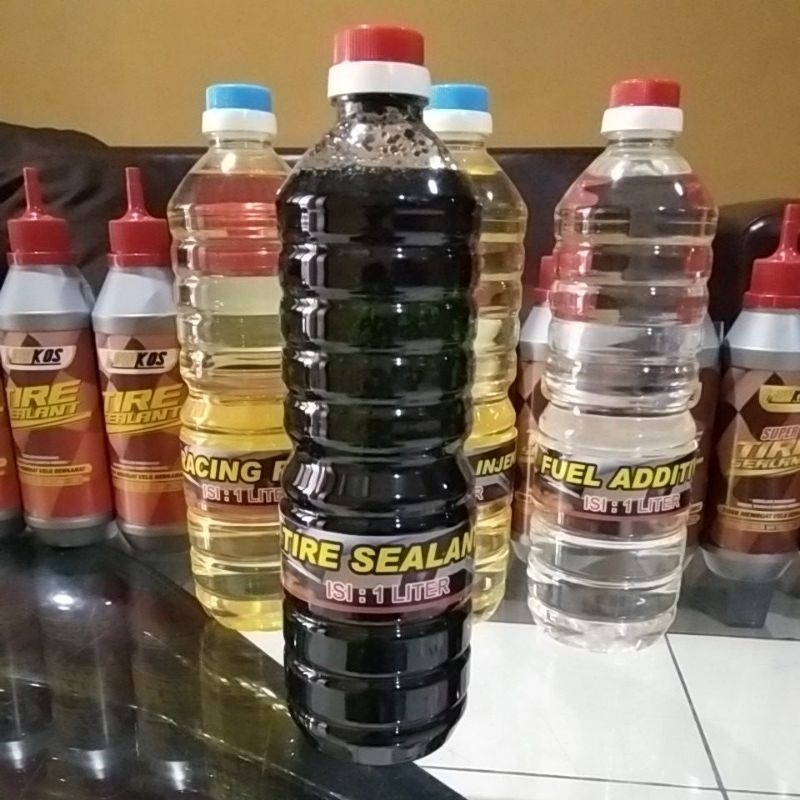 LOWKOS - 1Liter CAIRAN BAN TUBLES TIRE SEALANT Cairan Penambal Ban Tubles Kemasan Refill