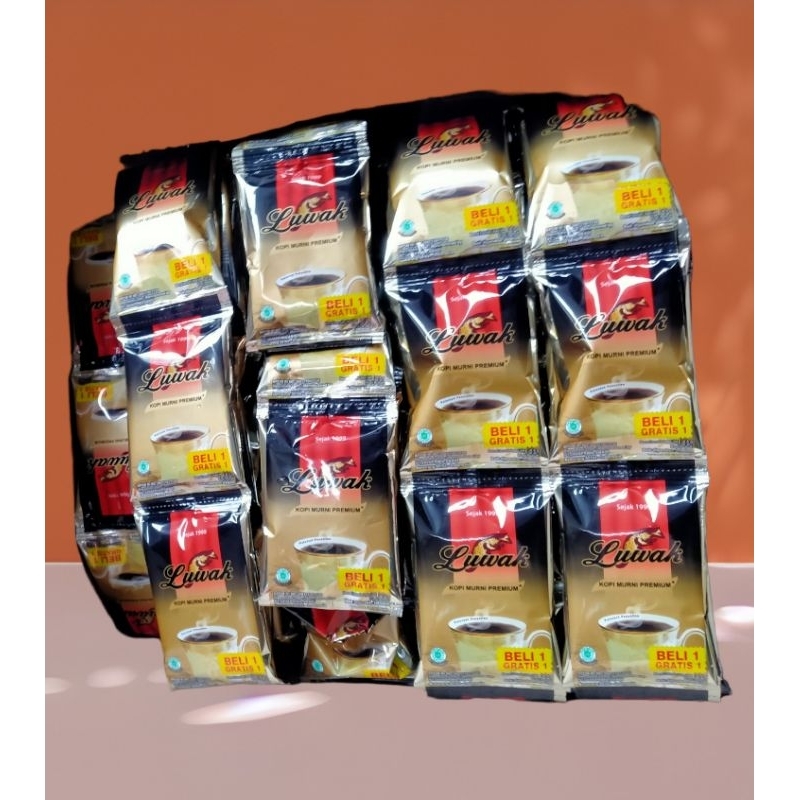 

Kopi Luwak Murni 6,5g by 1 get 1 10 renceng (200pcs/bngks)