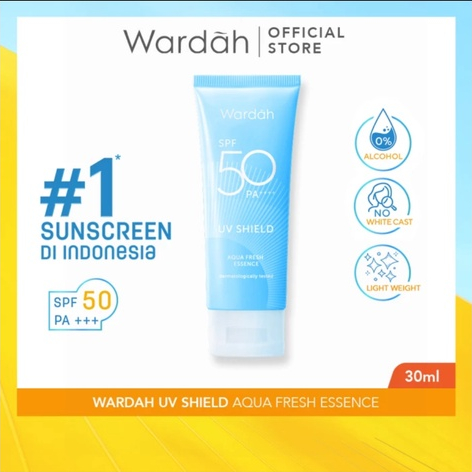 Wardah UV Shield Essential Sunscreen Gel SPF 30 &amp; Sunscreen Hidrating SPF 50