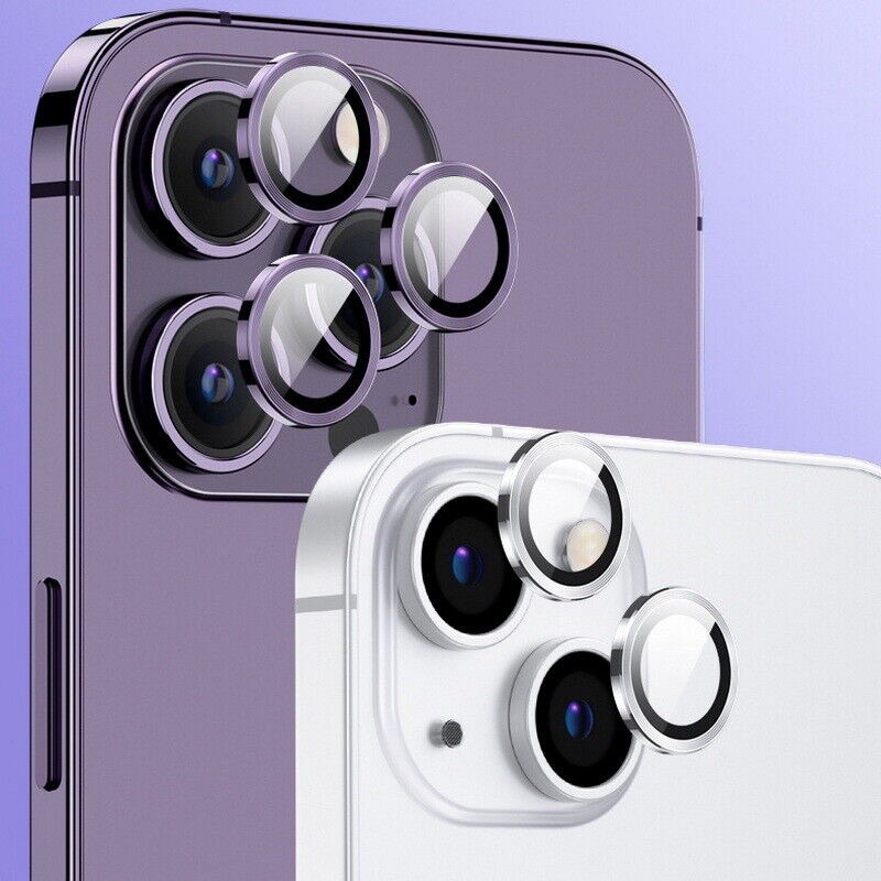 [ SUDAH 1 SET SESUAI TYPE ] DEEP PURPLE Metal Ring Camera Lens Protector IPHONE 11 12 13 14 PRO MAX PLUS MINI Tempered Glass Pelindung Lensa Kamera