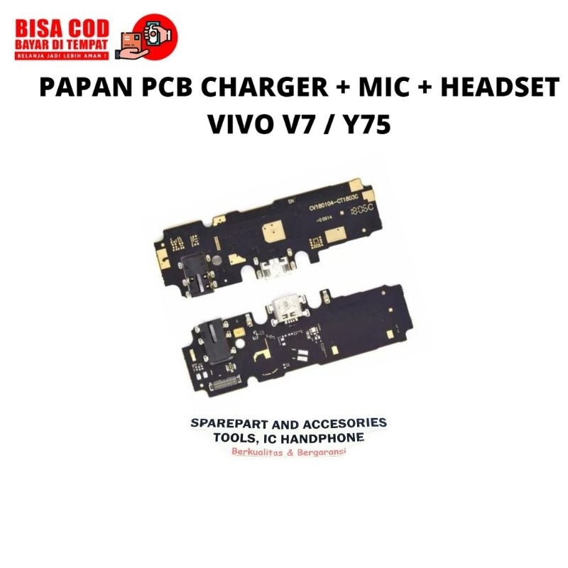 Board charger Papan Cas Vivo V7 / y75 Konektor Cas Pcb Plug in mic