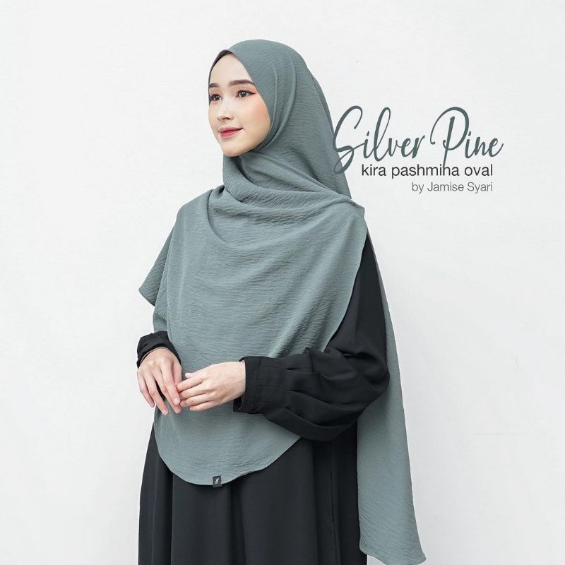 Kira Pashmina Oval by Jamise Syari/ Pashmina Daily / Pashmina Malaysia/ Pashmina Oval Bahan Crinkle 