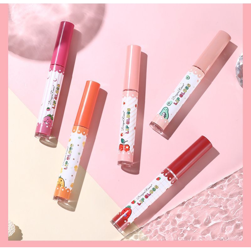 Lip Matte Waterproof Fruit Lip Glaze Color Matte Moisturizing Lipstik Matte Mist Finish Original Dragon Ranee Lipstik Tahan Lama