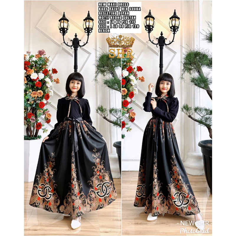 NEW SHR READY MAXI DRESS KIDS SCUBA JAMET KEONG ORI SHR 100%