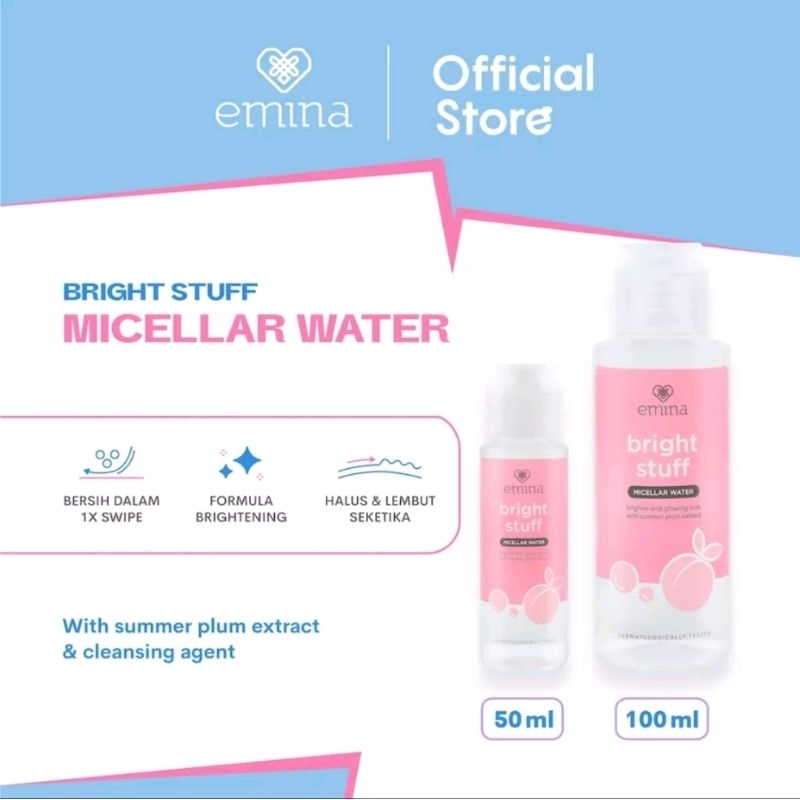 Emina Bright Stuff Micellar Water 50ml / 100ml