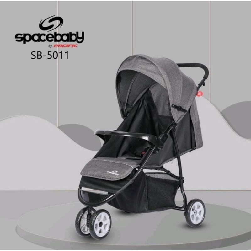 Kereta Bayi Spacebaby SB5011 Duduk Rebah Tidur Roda Tiga
