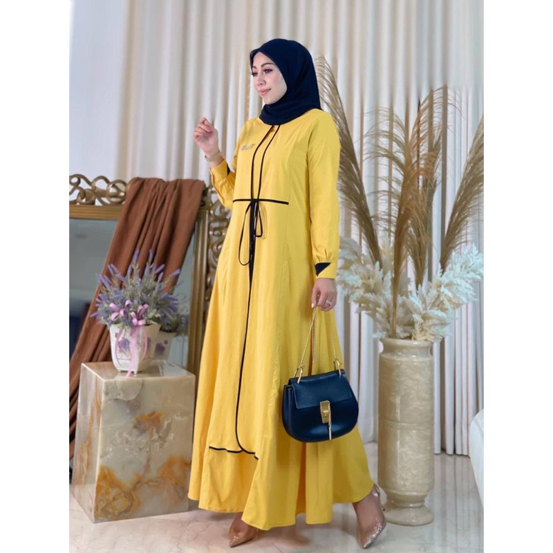 Baju gamis lebaran Tyna Dress by Mdly gold