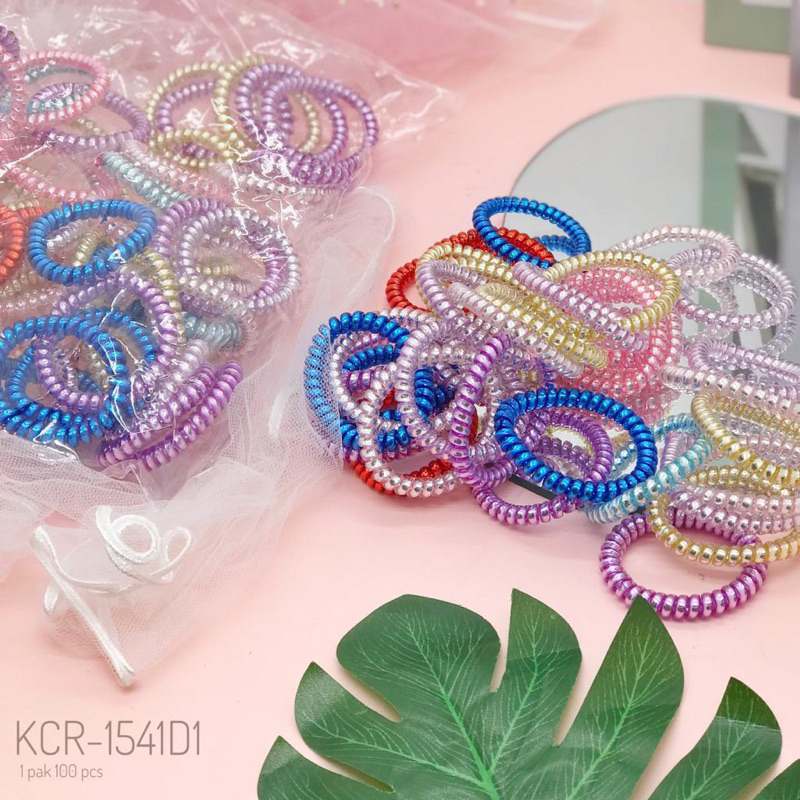 Ikat Rambut Spiral / Karet Rambut Spiral - Kualitas Import Tebal Bagus