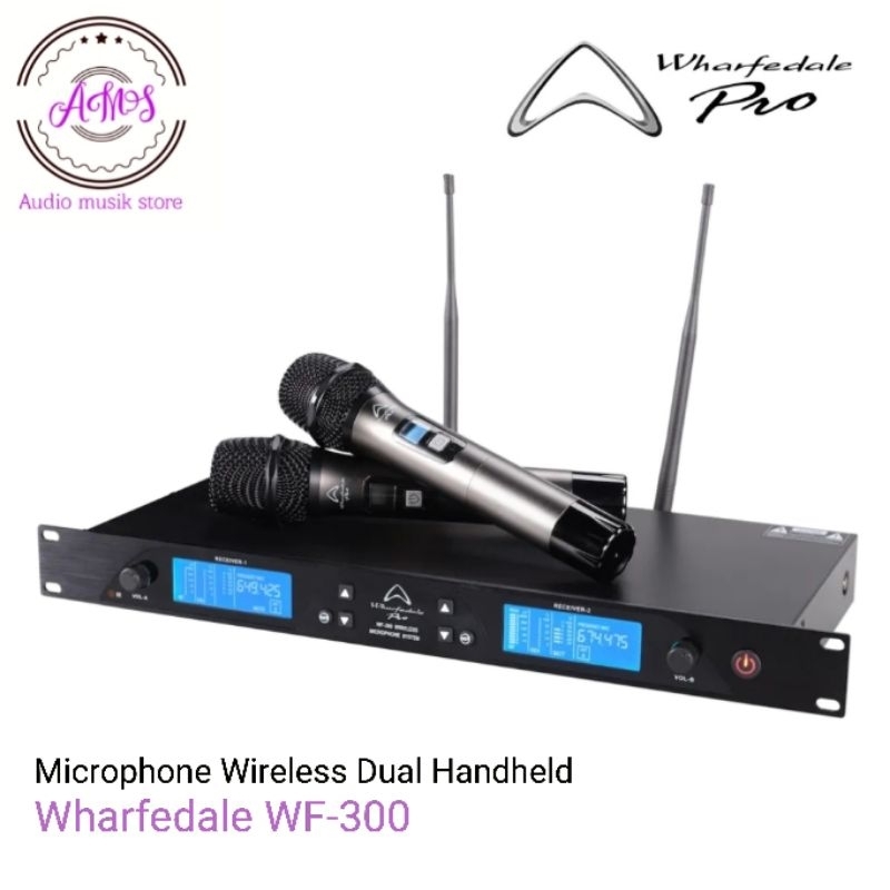 WHARFEDALE WF 300/MICROPONE WIRELESS DOUBLE HANDHELD WHARFEDALE WF300 ORIGINAL