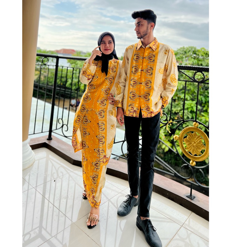 COUPLE BATIK KONDANGAN SETELAN SONGKET PALEMBANG