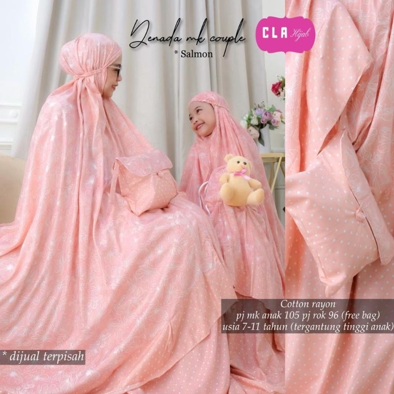 mukena Denada Couple mom and kids original by cla hijab rayon super jumbo fashion solo recommended h