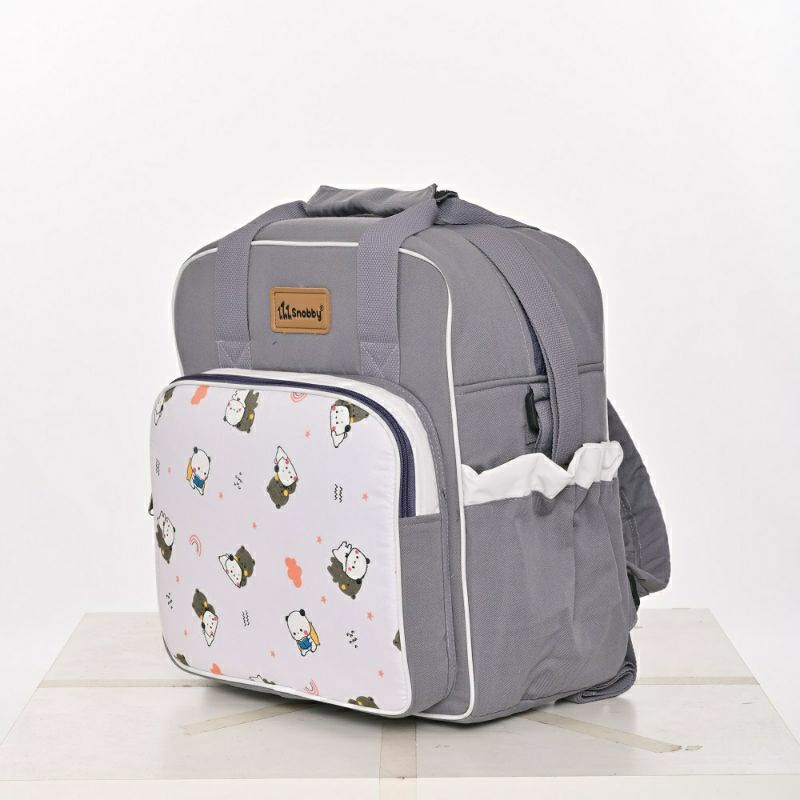 Snobby tas ransel bayi medium saku print bearly series SBT 7374