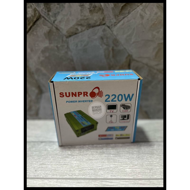 Power Inverter Sunpro 220W DC 12V TO AC 220V