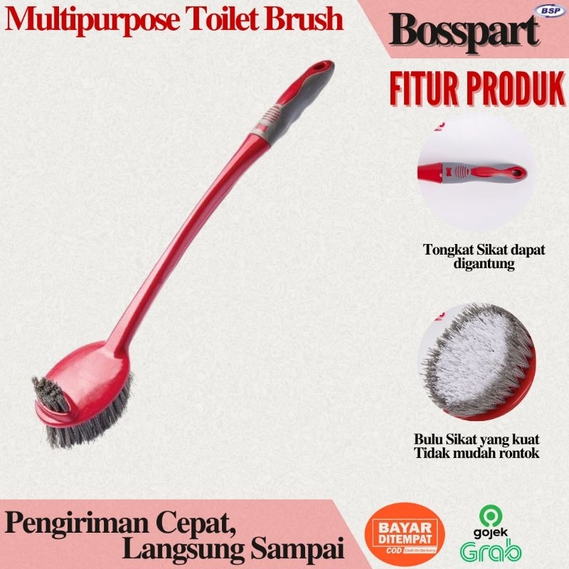 LIAO Sikat Kloset Gagang Panjang 45 CM Toilet Brush Pembersih Kamar Mandi (D130010)