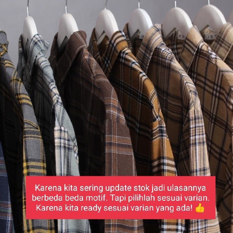 KEMEJA PRIA LENGAN PENDEK FLANEL DISTRO PREMIUM