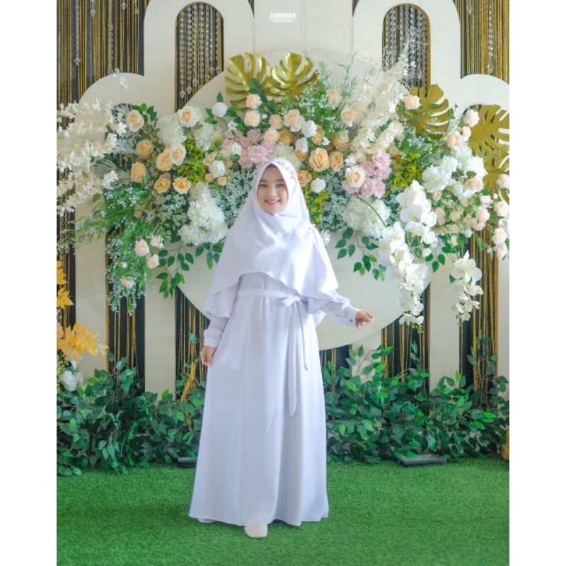 GAMIS PUTIH ZEA SET/DO. by. ZAHRANA INDAH