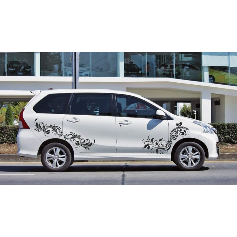 Cutting Sticker Mobil Motif Bunga Flower Floral Stiker Mobil Unik