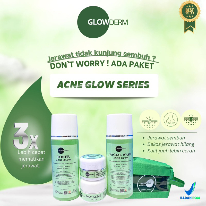 GLOWDERM PAKET ACNE SERIES Mengatasi Jerawat