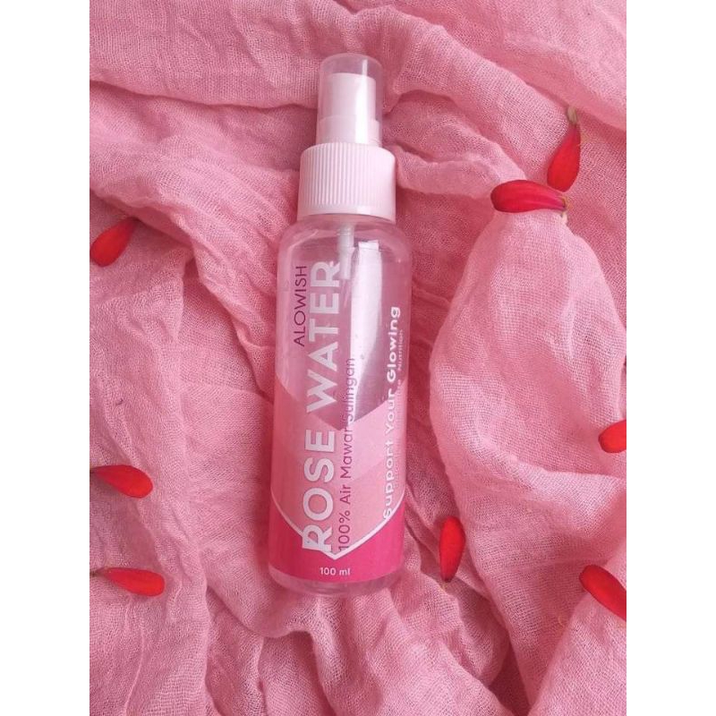 Facemist Air mawar Sulingan Alowish Rose Water original