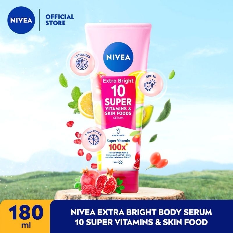 NIVEA Extra Bright Body Serum 10 Super Vitamin &amp; Skin 180ml