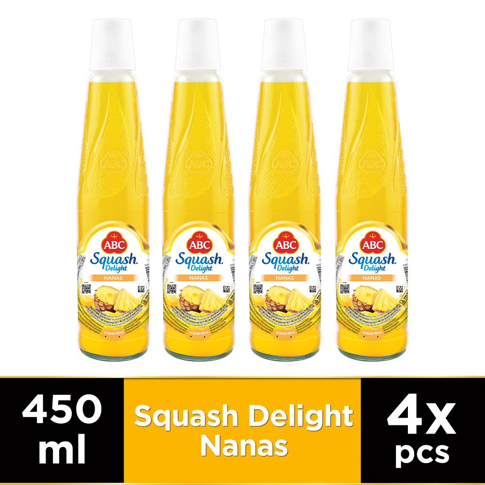 

ABC Sirup Squash Delight Nanas 450 ml - Multi Pack 4 pcs