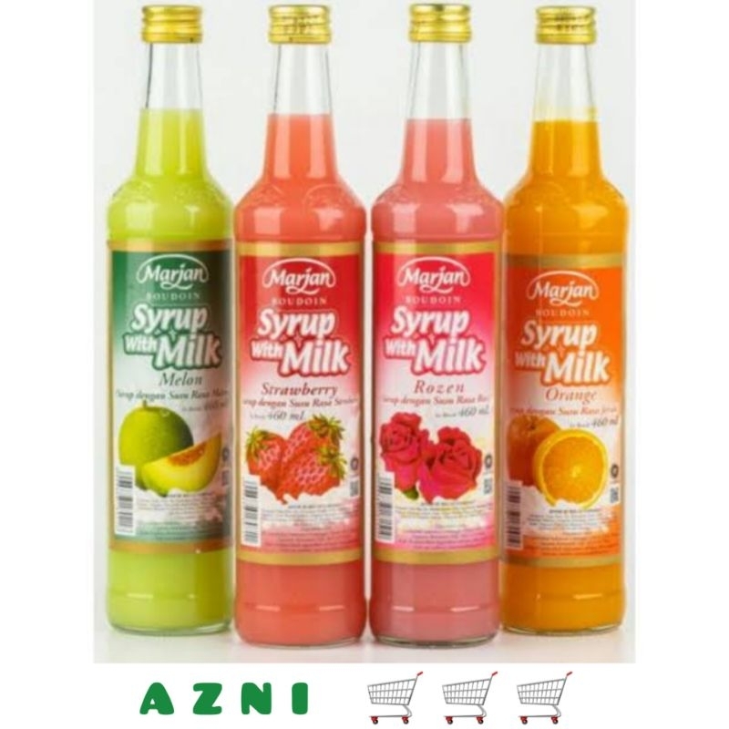 

Marjan Syrup With Milk Melon/ Strawberry/ Rose/ All Varian 460 Ml