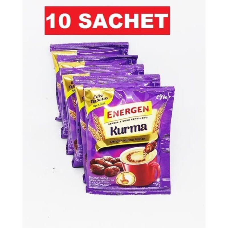 

Energen Sereal Kurma Susu 1 Renteng 10 Sachet 30gr Varian Baru Murah