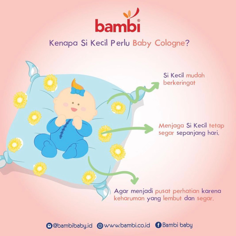 BAMBI Baby Cologne Parfume Parfum Perfume Anak Perfume Minyak Wangi Bayi 100ml 100 ml Murah Termurah Promo Original Morning Breezy Sweet Floral Milky Powdery