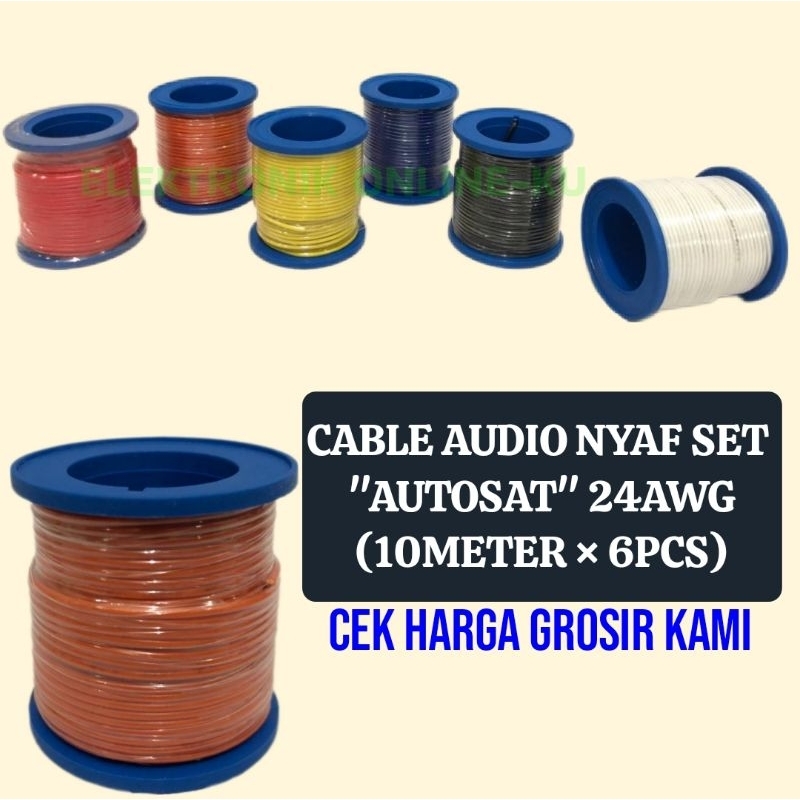 CABLE AUDIO NYAF SET AUTOSAT 24AWG (10METER × 6PCS)